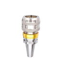 Beast Mode Bt30 And Bt40 CNC Collet Chuck Clamping Tool Built Tough For Heavy Duty Milling And Grinding With Smooth Stainless Steel Grip And High Impact Absorption - compact design with stainless steel and gold accents.