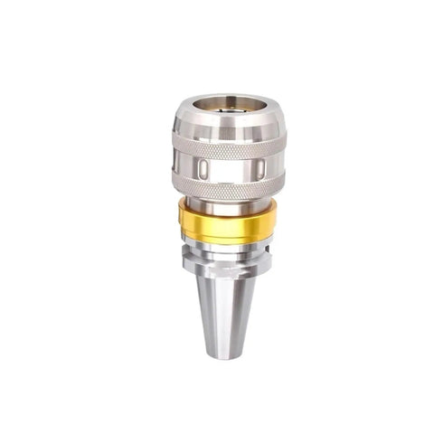 Beast Mode Bt30 And Bt40 CNC Collet Chuck Clamping Tool Built Tough For Heavy Duty Milling And Grinding With Smooth Stainless Steel Grip And High Impact Absorption - compact design with stainless steel and gold accents.