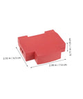 Ironclad Snap In Fire Suppression Case Featuring Condensed Aerosol Extinguisher Housing, red compact unit dimensions 2.55 x 2.99 x 0.71 in.