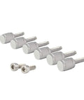 Silver adjustment screws for Guide Scope Ring Kit For Telescopes 43mm To 70mm with Mount Bar for precise parallel alignment.