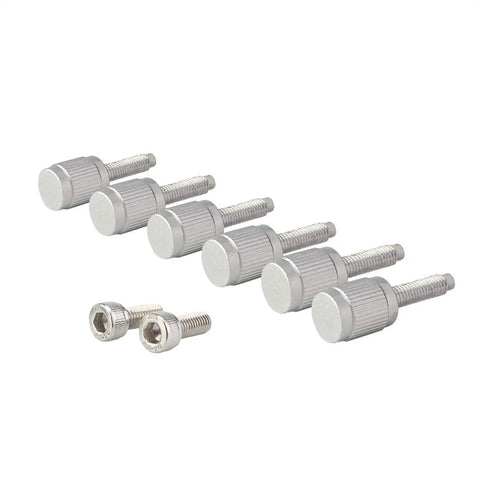 Silver adjustment screws for Guide Scope Ring Kit For Telescopes 43mm To 70mm with Mount Bar for precise parallel alignment.