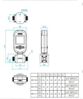 Technical diagram of the Portable Gas Mass Flow Meter Tester With Pro Grade Precision For Air Nitrogen And Oxygen On The Go MF5712