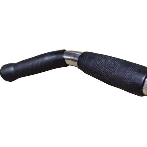 Close-up of rubber grip on 29 Inch Revolving Lat Pulldown Bar With Rubber Grip For Cable Machines, Straight Bar For Lat Pulldown Curl Tricep Press Down