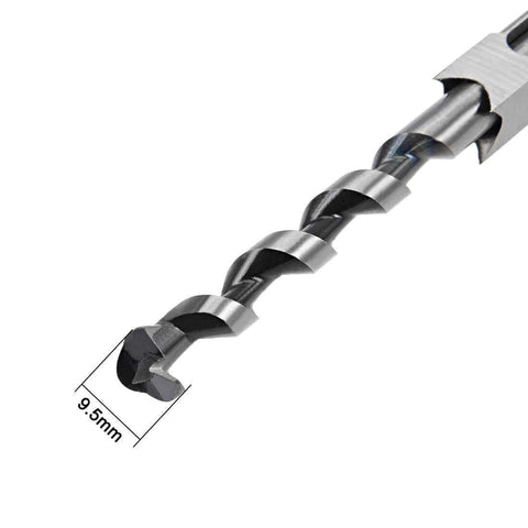 uxcell square hole drill bit, 1/2-inch dia, high-carbon steel hollow chisel mortise bit for woodworking