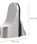Adjustable Zinc Alloy Wall Mount Shelf Brackets For Glass Or Wood Shelves Silver Floating Supports, 2.2 in x 1.9 in, side view
