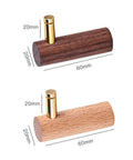 Upgrade Your Entryway Game With Heavy Duty Wall Hooks Featuring Solid Brass Caps And Genuine Walnut Wood Construction ideal for jackets and backpacks.