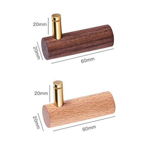 Heavy Duty Solid Brass And Walnut Wood Wall Hooks Secure Your Gear Easy As Pie Install Top Notch Entryway Organizer, walnut and light wood hooks