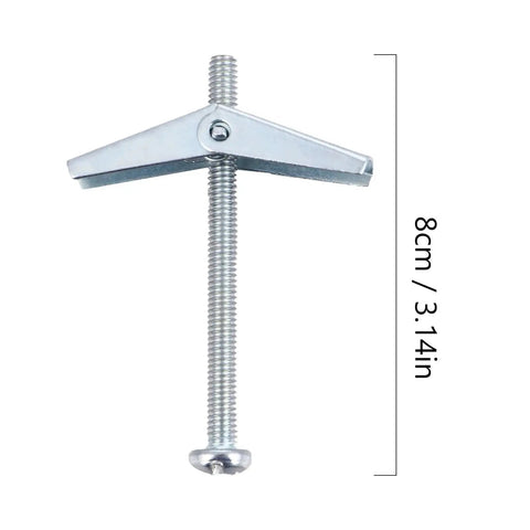 Self Drilling Drywall Anchors With Screws Kit 40Pcs No Pre Drill Tap In Toggle Anchors For DIY Projects Tool Free steel toggle bolt