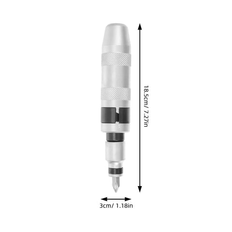 Impact Batch Head Screwdriver With Comfortable Grip For Easy Removal Of Rusted And Damaged Screws A Handy Home Repair Kit With Impact Driver Bits And Screw Remover Set For Quick Diy Fixes And Maintenance, 18.5cm, chrome-vanadium steel