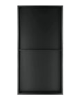 Matte Black Shower Niche Shelf 12 X 24 Inches, Ultra Thin 3mm Shelf, 304 Stainless Steel Construction, front view