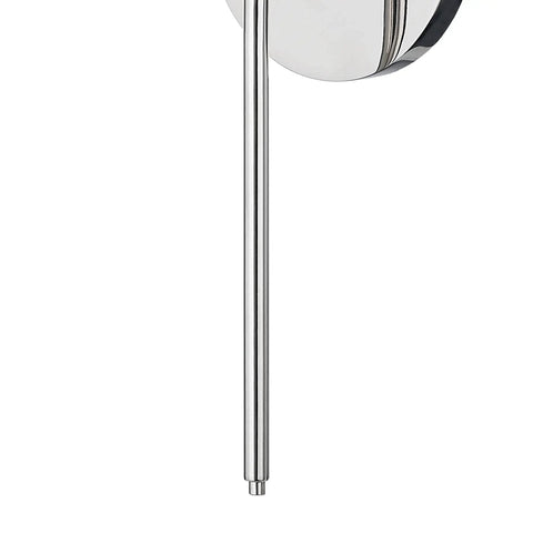 Olivia 1 Light Wall Sconce In Polished Nickel, Tall About 19 Inches, slim rod detail, modern minimalist design for hallways or living room.