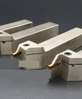 High-Precision 20X20 And 25X25 Face Grooving Tool Holder For Milling Machines shown from the front, metallic, designed for precision machining.