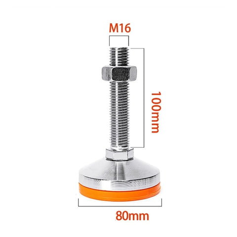 6 Pack Beefy Adjustable Leveling Feet For Furniture And Workbenches With Large Swivel Base Rock Solid Stability Up To 1000 Lbs Each No Wobble Anti Vibration Levelers For Tables Chairs Shelves And Industrial Equipment M16 100mm 80mm