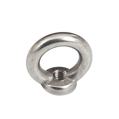 Rock Solid 304 Stainless Steel Lifting Eye Bolt Ring Nut with threaded middle for secure rigging and heavy duty lifting.