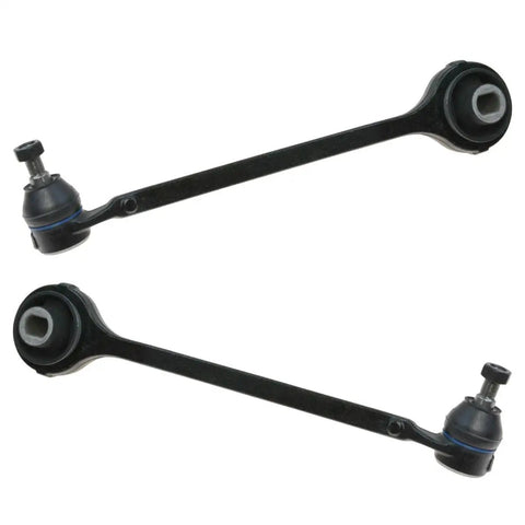 Top Shelf Front Lower Control Arms And Ball Joints Suspension Kit Six Piece Set For Rear Wheel Drive Chrysler 300 Charger 2005 To 2010. Black control arms with ball joints.