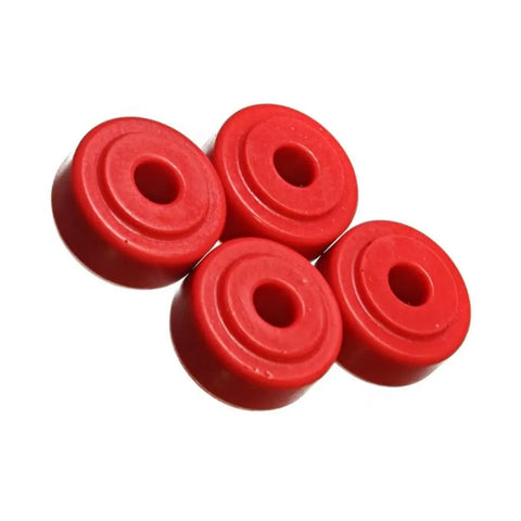 Red Universal Shock Eye Bushing Kit With Tower Grommets 7/8 Nipple 3/8 ID 5/8 Thick Front And Rear Shock Absorber Mounts Performance Polyurethane Off Road Ready Universal Fit