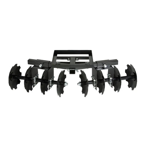 New Soil Kit For ATV UTV And Tractors Includes 1 Point Lift Cultivator Disc Plow And Middle Buster, black heavy-duty disc plow