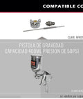 Refection 3PZ P Gravity Gun Pro Grade Heavy Duty Tool displayed with nozzle and needle components