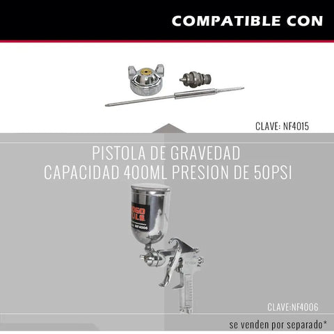 Refection 3PZ P Gravity Gun Pro Grade Heavy Duty Tool displayed with nozzle and needle components