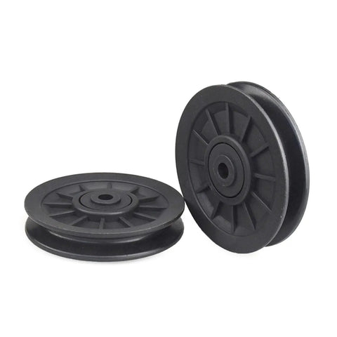 Heavy Duty Pulley Wheel Set For Cable Fitness Machines, Round Roller Bearing System For Gym Studio And Home Workouts, black nylon