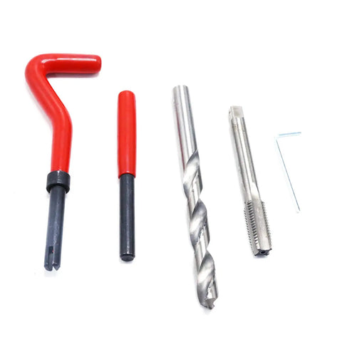 30 Piece Stainless Steel Thread Repair Kit M10 X 1.5 Includes Wire Inserts And Twist Drill Bits Wrench Thread Taps And Breaking Pin Tool