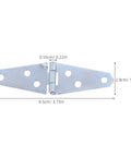 Heavy Duty 6 Pack T Hinges With Mounting Screws For Barn Doors And Gates, steel hinge with measurements, durable design.