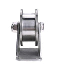 Heavy Duty 304 Stainless Steel Pulley Wheel With Deep U Groove And Double Carbon Steel Bearings for smooth operation.