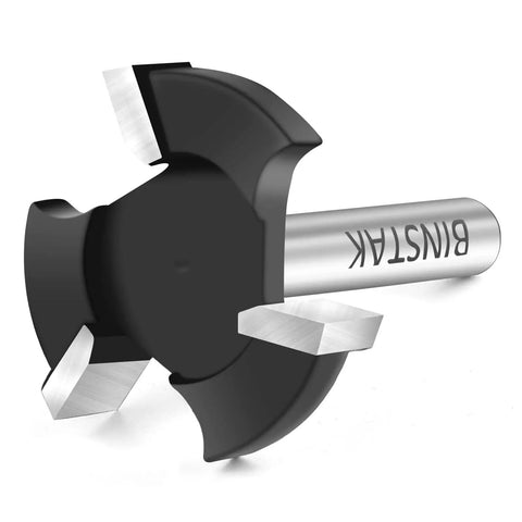 Extra Large Wood CNC Spoilboard Surfacing Router Bit with one quarter inch shank and one and one quarter inch cutting diameter
