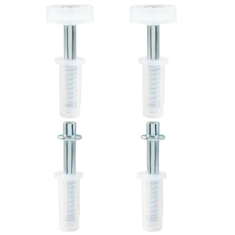 Four Pack Bi Fold Door Top Roller Kit Spring Loaded Top Pivot Hardware For Closet Doors Cabinets Sliding Panels Durable Nylon Stainless Steel Rollers Easy Install And Quiet Operation
