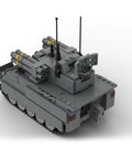 Kickass M113 Military Vehicle Building Blocks Set For Adults, 909 Piece Heavy Duty Construction Kit with detailed rear view.