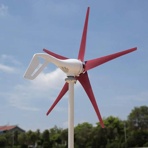 Compact 400W Wind Turbine Kit With 5 Blades, Three Color Options, 12V And 24V Output, Easy Install Home Windmill Generator With Controller