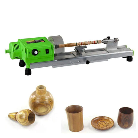 Dope Compact Benchtop Wood Lathe With Variable Speed For DIY Makers All In One Woodworking Tool Kit to turn beads and small projects