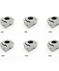 Heavy Duty CNC Machining Vise Clamp Fixture With M10 Batch Wedge Design showcased in M6, M8, M10, M12, M14, M16 sizes for varied workholding.