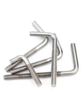 L Shape Foundation Bolts 304 Stainless Steel Right Angle Anchor Bolt With Long Square Bend Screws M4 M5 M6 M8 M10 M12