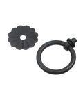 4 Pcs Vintage Style Brass Cabinet Pulls With Screws Black Flower Shape Drawer Ring Knobs For Dresser Cabinet Furniture Hardware 40mm Diameter Rust Resistant Handles For Home Decor Projects