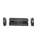Open Cage Roller Bearing Kit With Heavy Duty Flanged Bushings For Rotary 3276 Wheel Assembly showing roller bearing and bushings set.
