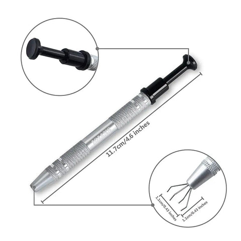 4 Claw Grabber Tool Stainless Steel Pick Up Tool With Four Prongs for Jewelry Making, IC Chips, and Electronics Components