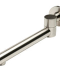 Tub Spout With Dope Swivel Design And Brushed Nickel Finish Solid Brass Construction Single Hole Wall Mount Foldable Spout For Easy Bath Space Mixer Or Diverter Sold Separately