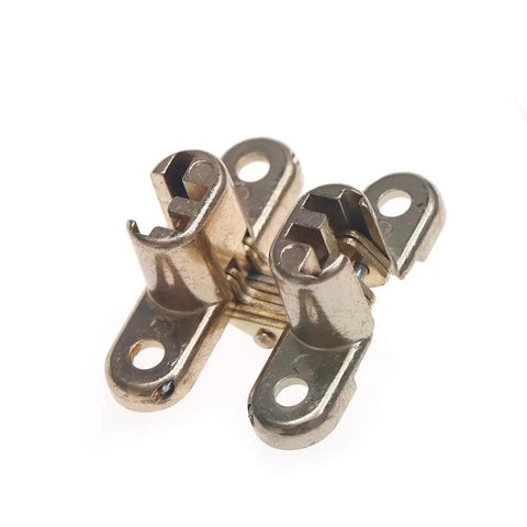 Concealed Cross Door Hinge Invisible Zinc Alloy Hidden Hinge For Cabinets And Boxes DIY Friendly Easy Install detail view