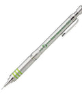 2 Way Mechanical Pencil With Shake Or Knock Lead Extension, 0.3mm Fine Tip, Slim Silver Body, Clear Lead Visibility, Switchable Lead Size Per Lead Color, Ideal For Writing, Sketching, And Precision Drafting.