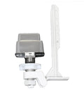 Metal push button toilet flush kit with side mount handle, durable plastic trip lever, easy install for reliable flushing
