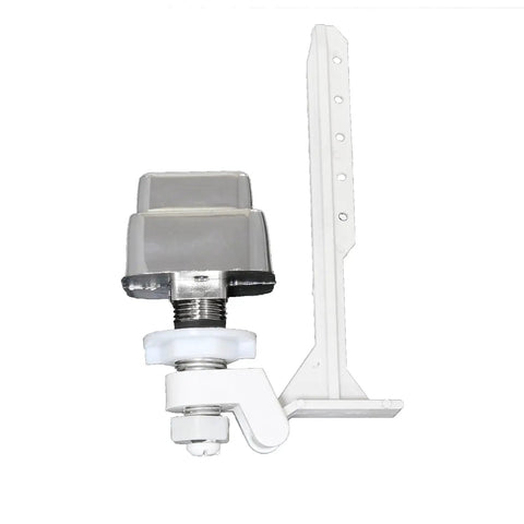 Metal push button toilet flush kit with side mount handle, durable plastic trip lever, easy install for reliable flushing