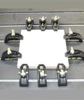 Six Pack CNC Arcuate Press Plate Clamps T Slot Hold Down Fixture for secure workholding on milling machine.