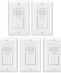 5 Pack Motion Sensor Switches No Brainer Auto On Off PIR Occupancy And Vacancy Modes 800W 120 Volt 277 Volt Compatible