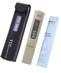 3 In 1 Digital Water Quality Meter For PPM EC Temperature Testing For Drinking Water Pool Spa And Aquarium, Titanium Probe, Pre Calibrated, Ready To Use, Batteries Included with black carrying case and instruction manual