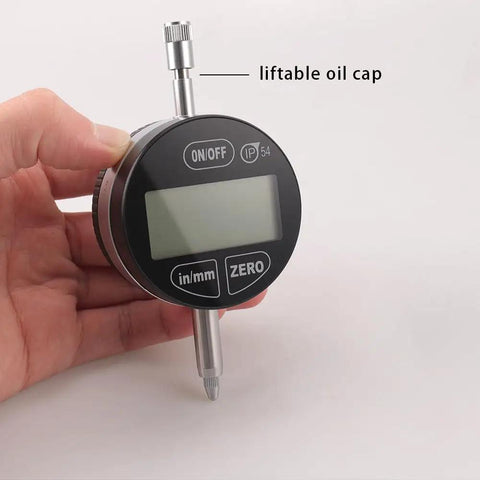 Slick Digital Dial Indicator Gauge For Precise Measurements From 0 To 12.7 mm With High Resolution 0.01 mm Or 0.001 Inch Switchable Between mm And Inch IP54 Waterproof And Dust Proof Compact One Piece Tool