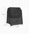 No Fuss All Weather Compost Bin Cover For 43-Gallon Bins, Waterproof Windproof Dustproof Tumbler Shield, cover on bin illustration