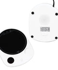 This Solid Electric Mug Warmer Boasts Four Heat Presets To Keep Your Daily Brew Piping Hot All Day Long Featuring Smart Auto Shut Off Protection And Fast Heating With A Sleek White Top For Desk Setup.