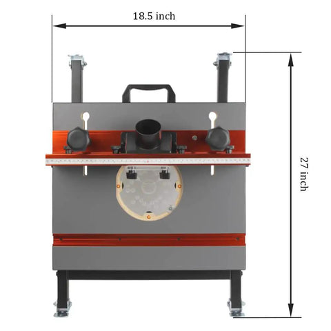 Slick Foldable Benchtop Trim Router Table With Adjustable Height Stand And Portable Workshop Station For Woodworking Hobbyists, dimensions 18.5x27 inches.