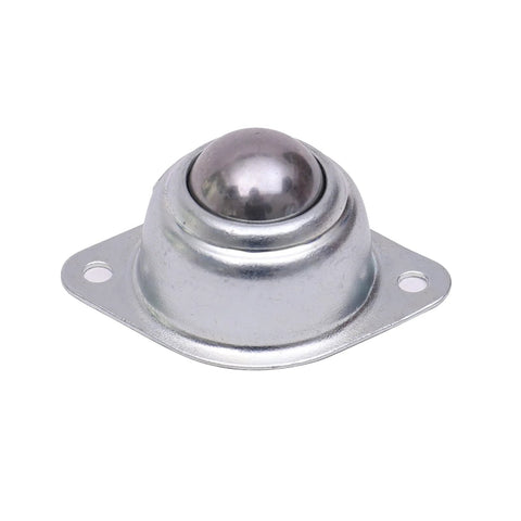 Three Quarters Of An Inch Roller Ball Transfer Bearings Set Of Eight For Smooth Material Handling with chrome finish and mount holes